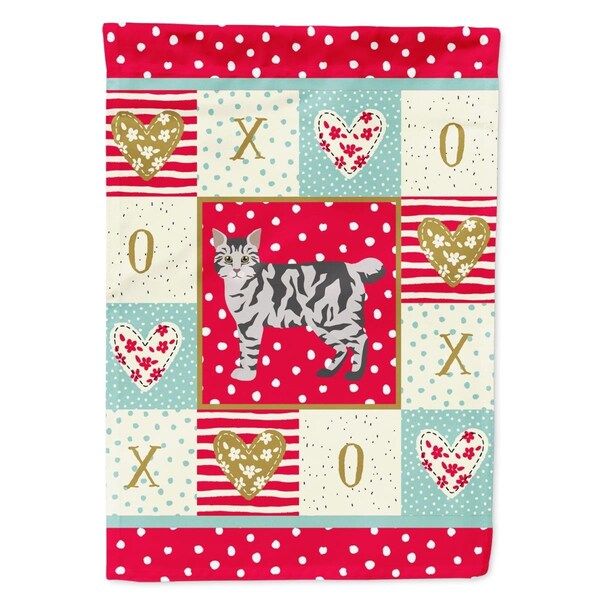 Carolines Treasures 11 x 0.01 x 15 in. American Bobtail No.1 Cat Love Garden Flag - CK5544GF