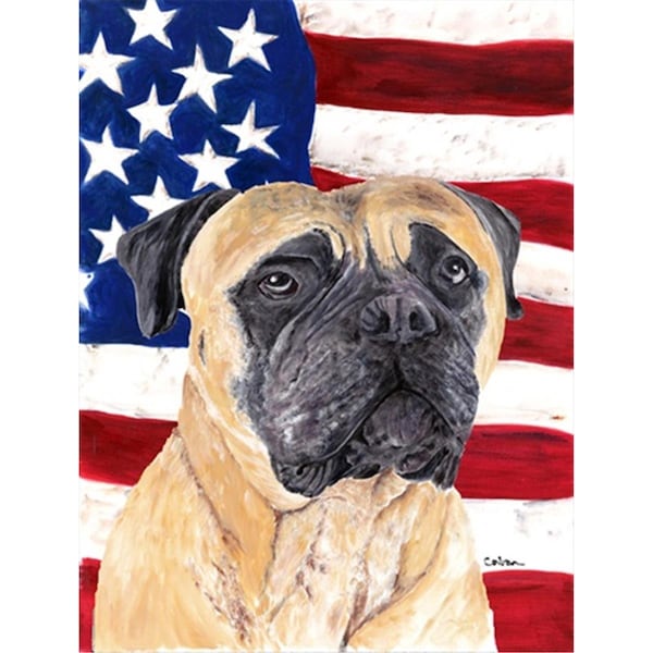 Patioplus 11 x 15 in. USA American Flag With Mastiff Flag Garden Size - PA889230