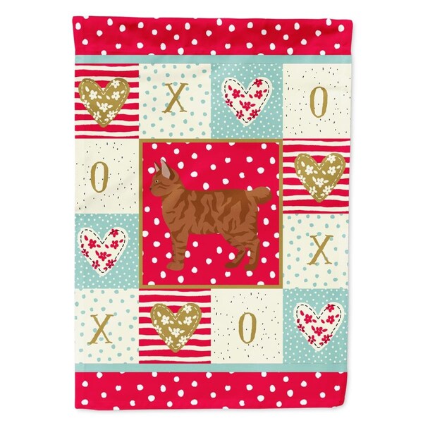 Carolines Treasures 11 x 0.01 x 15 in. American Bobtail No.2 Cat Love Garden Flag - CK5545GF