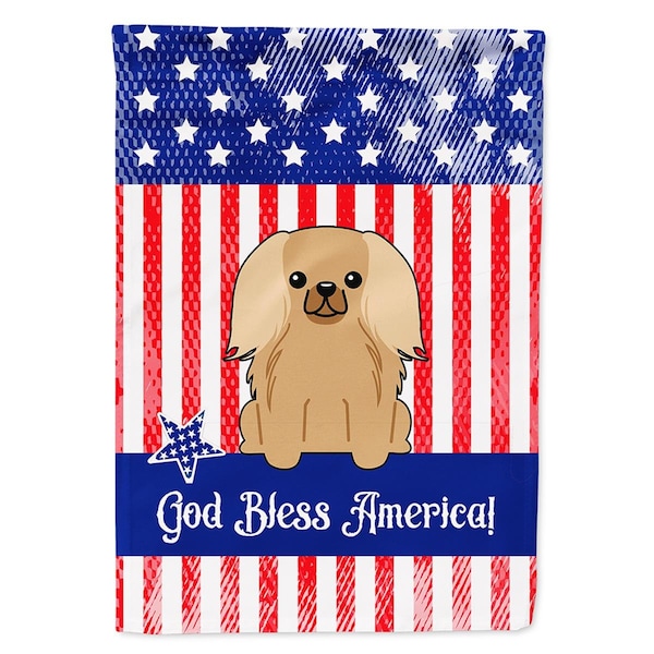 Carolines Treasures Patriotic USA Pekingnese Fawn Sable Flag Canvas House Size - BB3099CHF