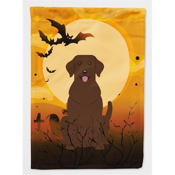 Carolines Treasures Halloween Chocolate Labrador Flag Canvas House Size - BB4322CHF