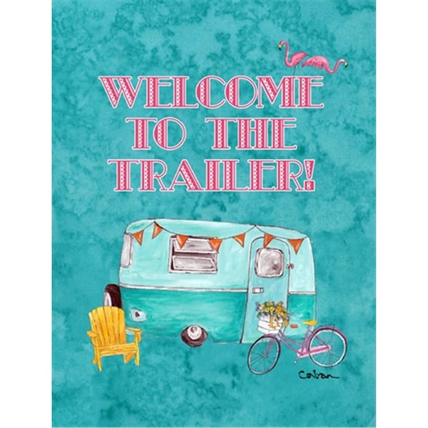 Patioplus Welcome to the Trailer House Size Canvas Flag - PA3419307