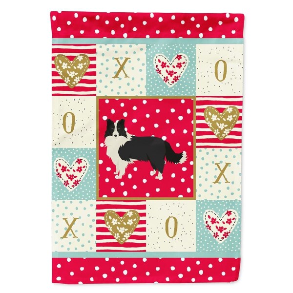 Carolines Treasures 11 x 0.01 x 15 in. Border Collie Love Garden Flag - CK5912GF