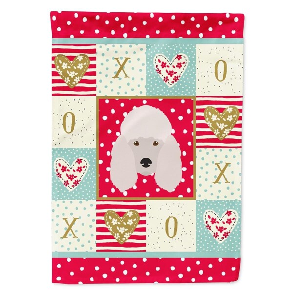 Carolines Treasures 28 x 0.01 x 40 in. Poodle Flag Canvas House Size - CK5229CHF