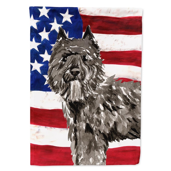 Carolines Treasures Patriotic USA Bouvier Des Flandres Flag Canvas House Size - CK1737CHF