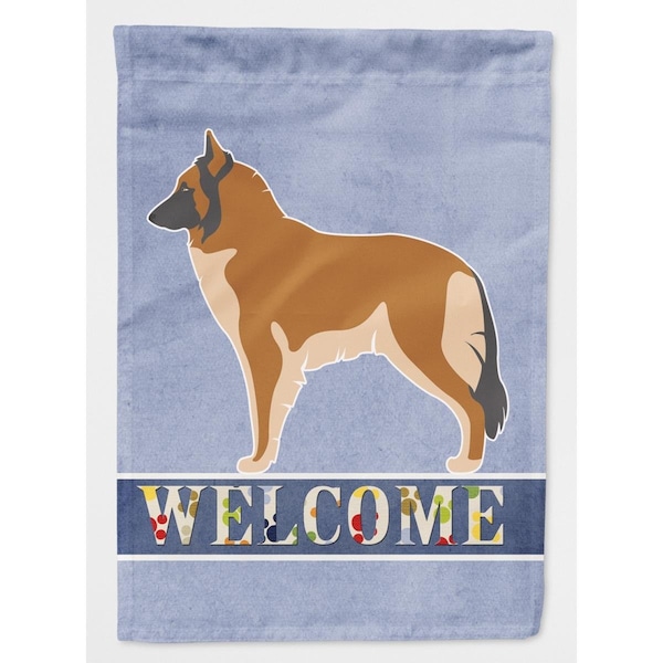 Carolines Treasures Belgian Tervuren Welcome Flag Canvas House Size - BB8303CHF