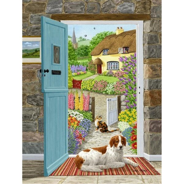 Patioplus Welsh Springer Spaniel At The Cottage Door Flag Garden Size - PA632595