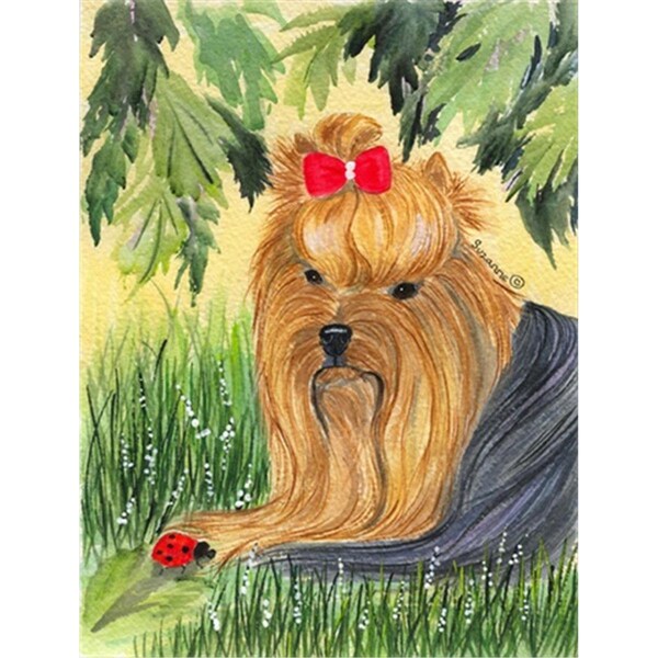 Carolines Treasures Yorkie Canvas Flag - House Size- 28 x 40 in. - SS8258CHF