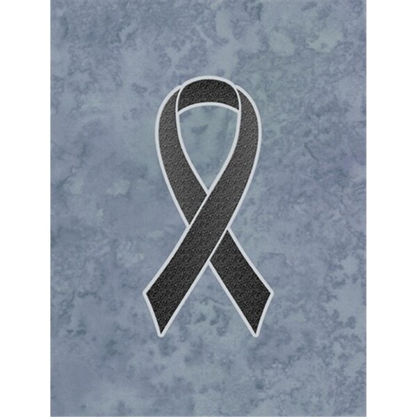 Patioplus Black Ribbon for Melanoma Cancer Awareness Canvas House Flag Size - 28 x 40 In. - PA2555221