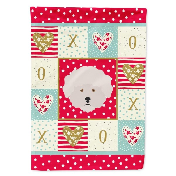 Carolines Treasures 28 x 0.01 x 40 in. Bichon Fris Flag Canvas House Size - CK5185CHF
