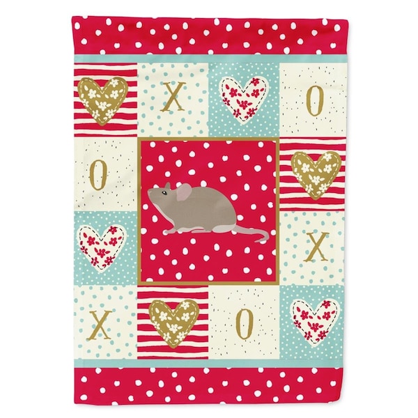 Patioplus 11 x 0.01 x 15 in. Grey Domestic Mouse Love Garden Flag - PA1721387