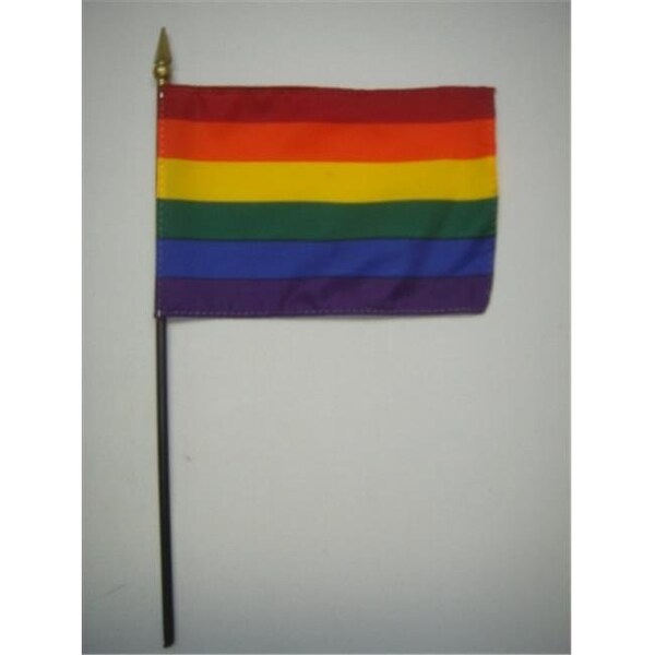 Annin Flagmakers Annin Flagmakers 380110 Eb Rainbow Mounted 4 x 6 in. 12 Pack - 380110