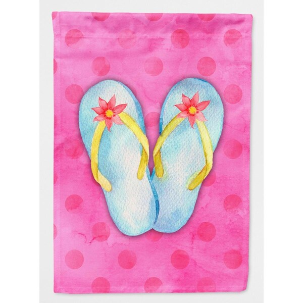 Patioplus Flip Flops Pink Polkadot Flag Canvas, House Size - PA2550783