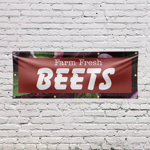 Signmission Farm Fresh Beets, 36 Inch x 96 Inch, Vinyl Banner - B-96-30577
