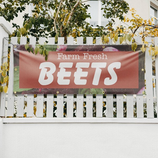 Signmission Farm Fresh Beets, 36 Inch x 96 Inch, Vinyl Banner - B-96-30577