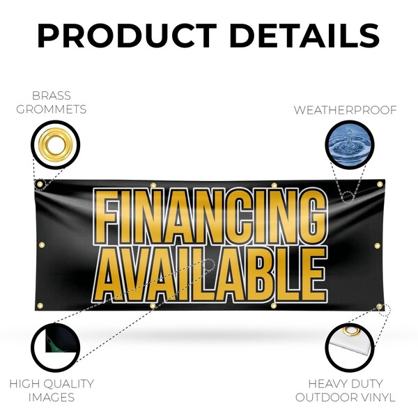 Signmission Financing Available, 36 Inch x 96 Inch, Vinyl Banner - B-96-30626