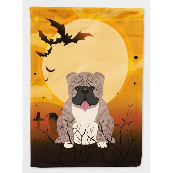 Patioplus Halloween English Bulldog Grey Brindle Flag Garden Size - PA2550169
