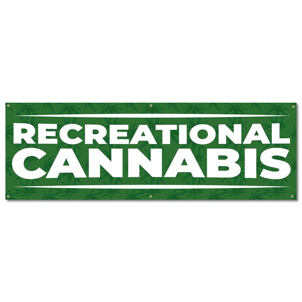 Signmission Recreational Cannabis, 24 Inch, Banner - B-72-30418