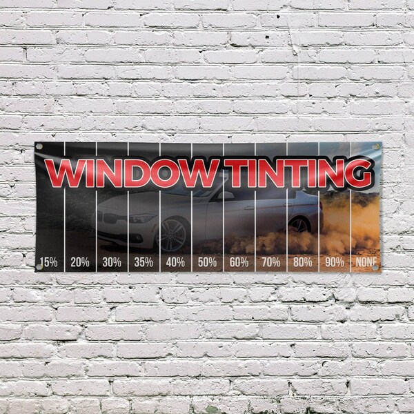 Signmission Window Tinting Percentage, 18 Inch x 48 Inch, Vinyl Banner - B-30947