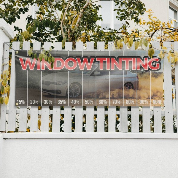 Signmission Window Tinting Percentage, 18 Inch x 48 Inch, Vinyl Banner - B-30947