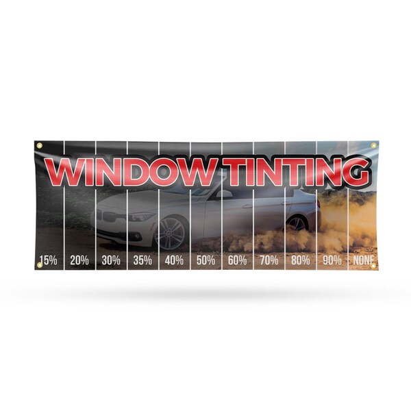 Signmission Window Tinting Percentage, 18 Inch x 48 Inch, Vinyl Banner - B-30947