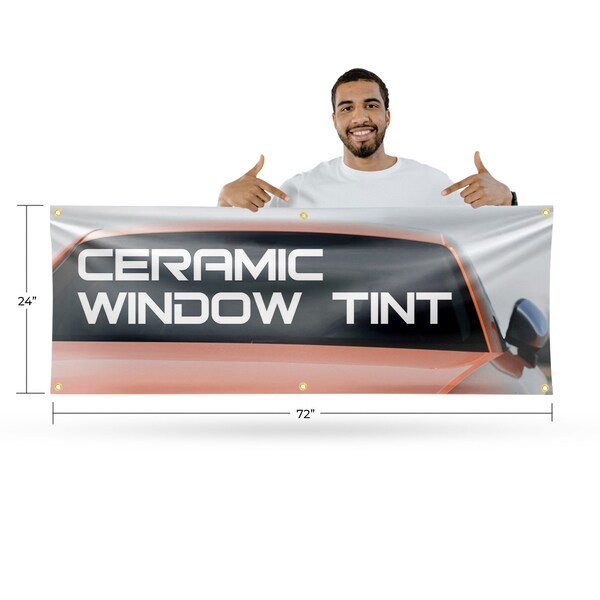 Signmission Ceramic window tint, 24 Inch x 72 Inch, Vinyl Banner - B-72-30513
