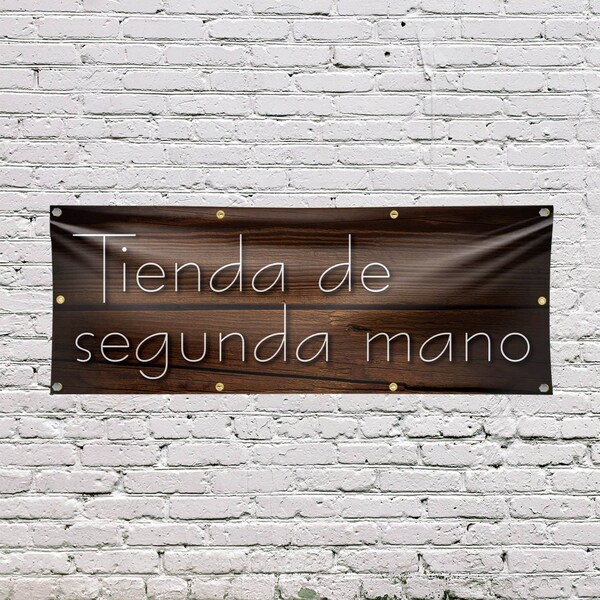 Signmission Tienda de Segunda Mano, 36 Inch x 96 Inch, Vinyl Banner - B-96-30890
