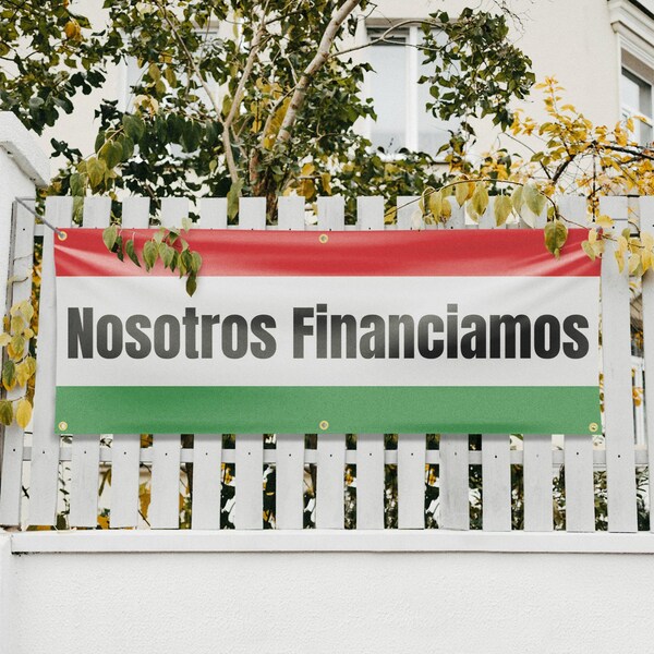 Signmission Nosotros Financiamos, 24 Inch x 72 Inch, Vinyl Banner - B-72-30759