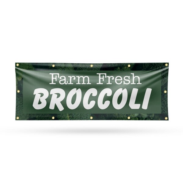 Signmission Farm Fresh Broccoli, 48 Inch x 120 Inch, Vinyl Banner - B-120-30581
