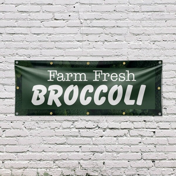 Signmission Farm Fresh Broccoli, 48 Inch x 120 Inch, Vinyl Banner - B-120-30581