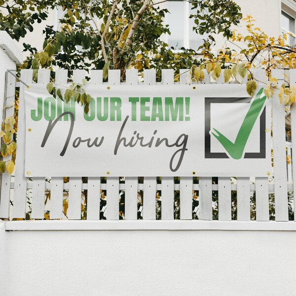 Signmission Join Our Team Now Hiring, 36 Inch x 96 Inch, Vinyl Banner - B-96-30713