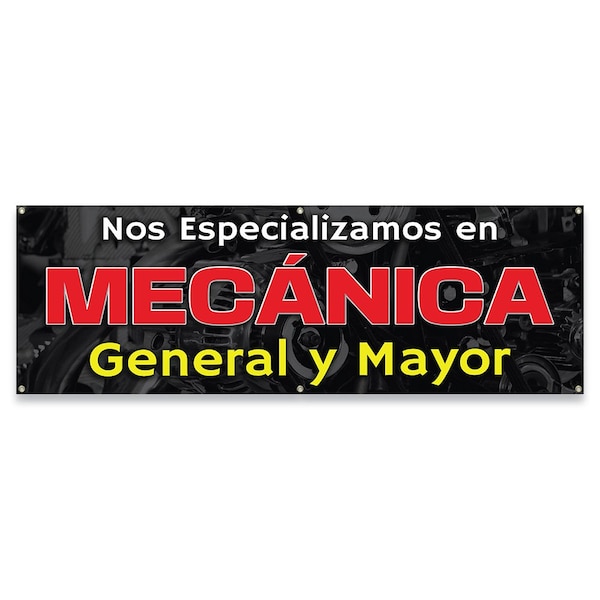 Signmission Mecanica General Y Mayor Banner Concession Stand Food Truck Single Sided - B-72-30104