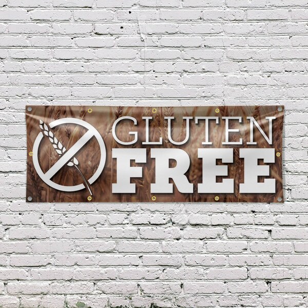 Signmission Gluten Free, 48 Inch x 120 Inch, Vinyl Banner - B-120-30671