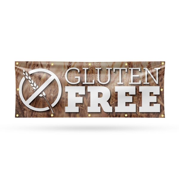 Signmission Gluten Free, 48 Inch x 120 Inch, Vinyl Banner - B-120-30671