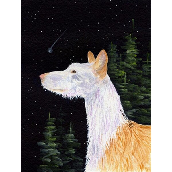 Patioplus Starry Night Ibizan Hound Flag - Garden Size, 11 x 15 in. - PA55182
