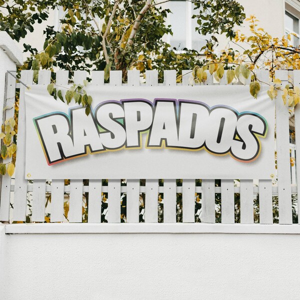 Signmission Raspados, 18 Inch x 48 Inch, Vinyl Banner - B-30829