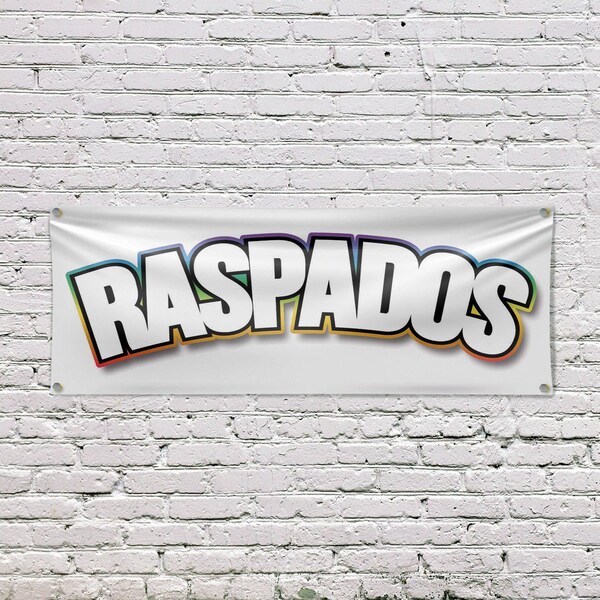 Signmission Raspados, 18 Inch x 48 Inch, Vinyl Banner - B-30829