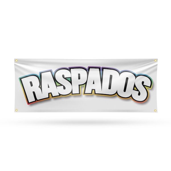 Signmission Raspados, 18 Inch x 48 Inch, Vinyl Banner - B-30829