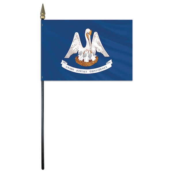 Global Flags Unlimited Louisiana Stick Flag 4"x6" E Gloss - 200292