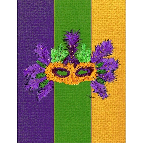 Patioplus 11 x 15 In. Mardi Gras Flag; Garden Size - PA631392