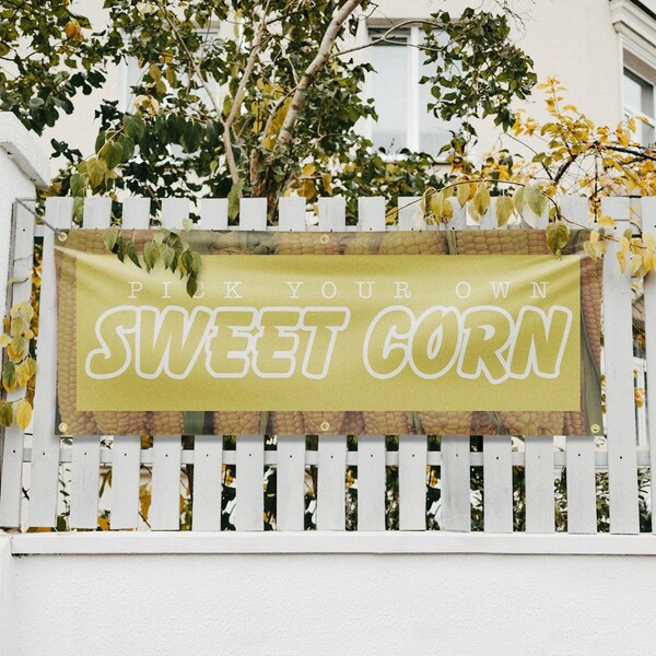 Signmission Pick Your Own Sweet Corn, 24 Inch x 72 Inch, Vinyl Banner - B-72-30799