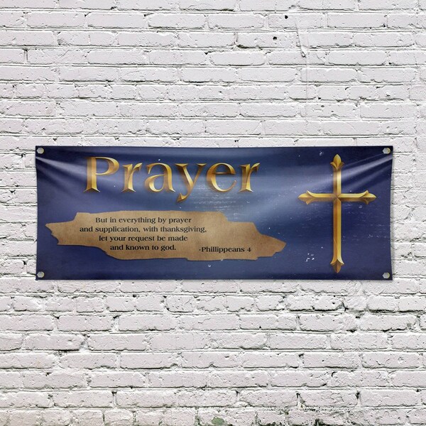 Signmission Jesus Prayer, 18 Inch x 48 Inch, Vinyl Banner - B-30710