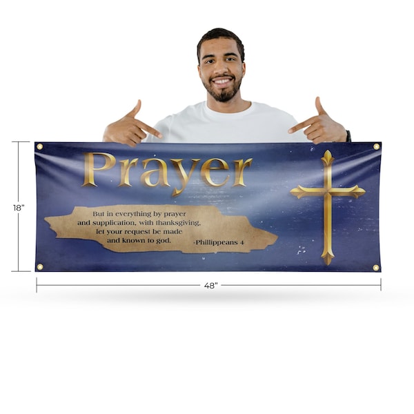 Signmission Jesus Prayer, 18 Inch x 48 Inch, Vinyl Banner - B-30710