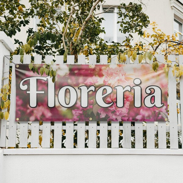 Signmission Floreria, 24 Inch x 72 Inch, Vinyl Banner - B-72-30636
