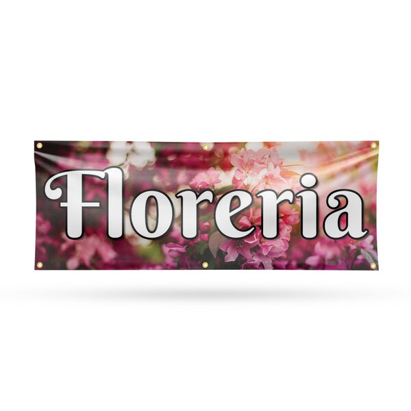 Signmission Floreria, 24 Inch x 72 Inch, Vinyl Banner - B-72-30636