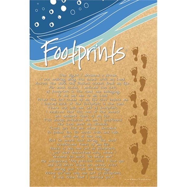 Dicksons 13 x 18 in Footprints Polyster Outdoor Garden Flag - FLAG1030