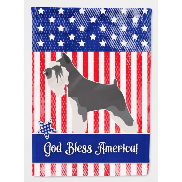 Carolines Treasures Miniature Schnauzer American Flag Canvas House Size - CA69345