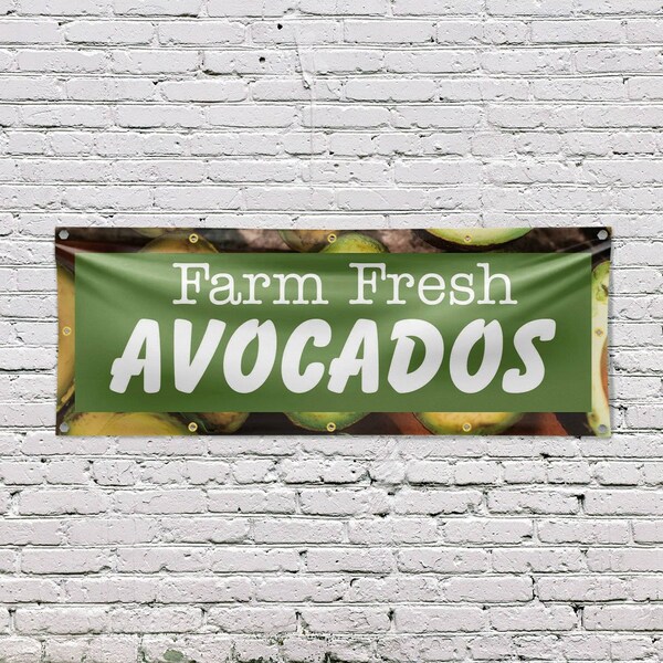 Signmission Farm Fresh Avocados, 48 Inch x 120 Inch, Vinyl Banner - B-120-30575