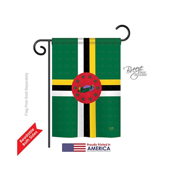 Gardencontrol Dominica 2-Sided Impression Garden Flag - 13 x 18.5 in. - GA594659