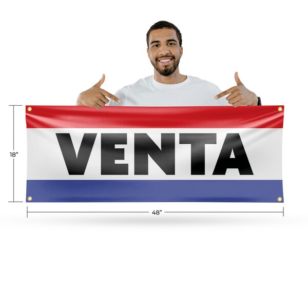 Signmission Venta, 18 Inch x 48 Inch, Vinyl Banner - B-30913